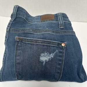 Judy Blue Skinny Fit‎ Hi-Rise Button Fly Jeans Distressed Size 7/28 Style #82246